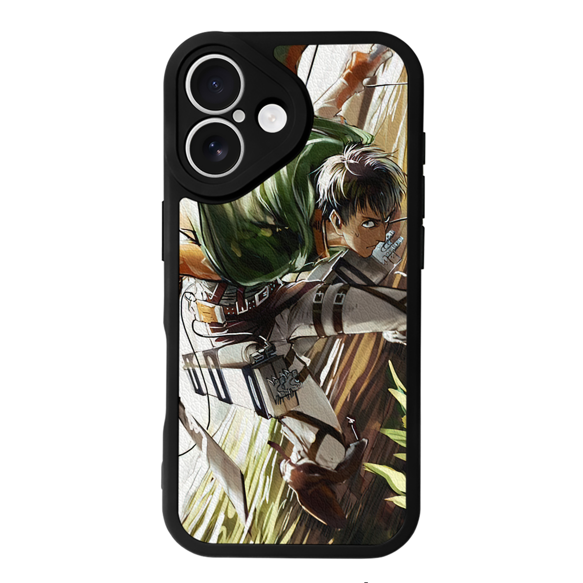 （画像用） 進撃の巨人 Attack on Titan 【iPhone 16シリーズ対応】シリコンスマホケース（レザー調） 材質：シリコン